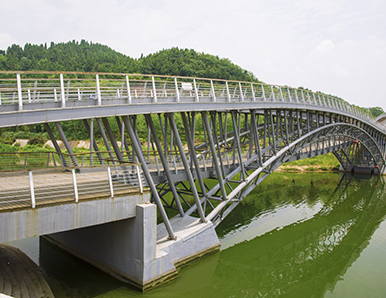 遂宁仁里镇景区钢架桥工程